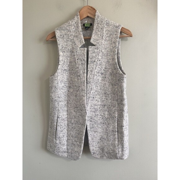 Club Monaco Vest Coat Estimated Size XS Wool Blend Button Closure Pockets - Picture 2 of 8